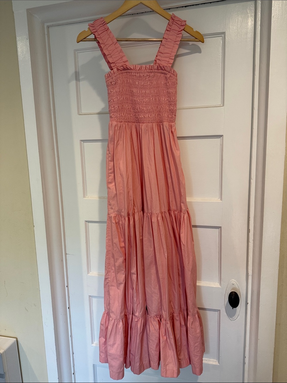 Abercrombie & Fitch Pink Ruffle Strap Maxi Dress Size S